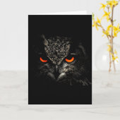 Uil Retro Oog Mannen Vrouwen Kinderen Cadeau Kledi Kaart (Gele Bloem)