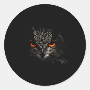 Uil Retro Oog Mannen Vrouwen Kinderen Cadeau Kledi Ronde Sticker