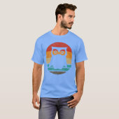 Uil Retro Stijl Vintage T-shirt (Voorkant volledig)
