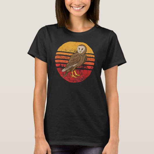Uil Retro Style Uil T-shirt (Voorkant)