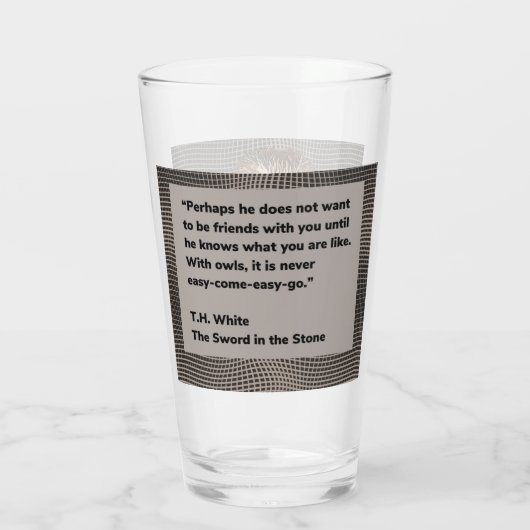 Uil, Rockefeller, citaat, 2-zijdig, Glas (Achterkant)