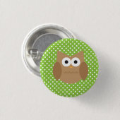 Uil Ronde Button 3,2 Cm (Voorkant /achterkant)