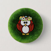 Uil Ronde Button 5,7 Cm (Voorkant)