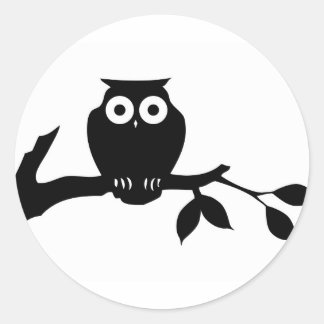 uil ronde sticker
