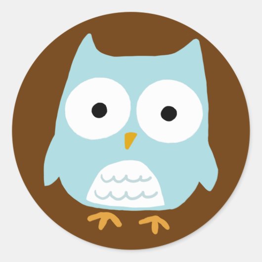Uil Ronde Sticker (Voorkant)