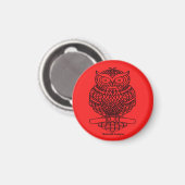 Uil (rood) - Magneet (Voorkant / Achterkant)