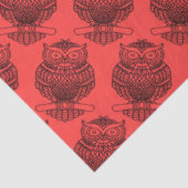 Uil (rood) - Tissuepapier (Detail)