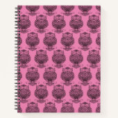 Uil (roze) - Notitieboek (Voorkant)