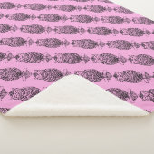 Uil (roze) - Sherpa deken (3/4)