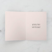 Uil Roze Tutu Verjaardag Kaart (Binnen)