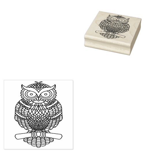 Uil - Rubber Stamp Rubberstempel (Gestempeld)