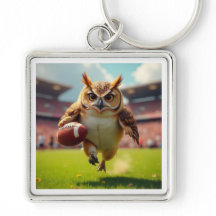 Uil Rugby Player sleutelhanger