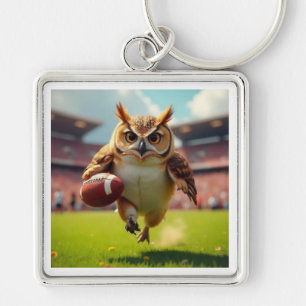 Uil Rugby Player sleutelhanger