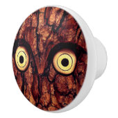 Uil rustieke boom schors hout look keramische knop (Rechts)