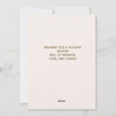 Uil Rustieke Kerst "Hootie Feestdagen" Feestdagenkaart (Achterkant)