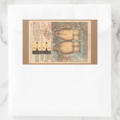  uil schattig herfst kind ambacht bruin blauw rechthoekige sticker (Tas)