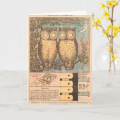 uil schattig herfst kind ambachtelijke illustrati kaart (Gele Bloem)