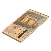  uil schattige herfst ambachtelijke kinderen blauw magneet (Linkerzijde)