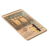  uil schattige herfst ambachtelijke kinderen blauw magneet (Rechterzijde)