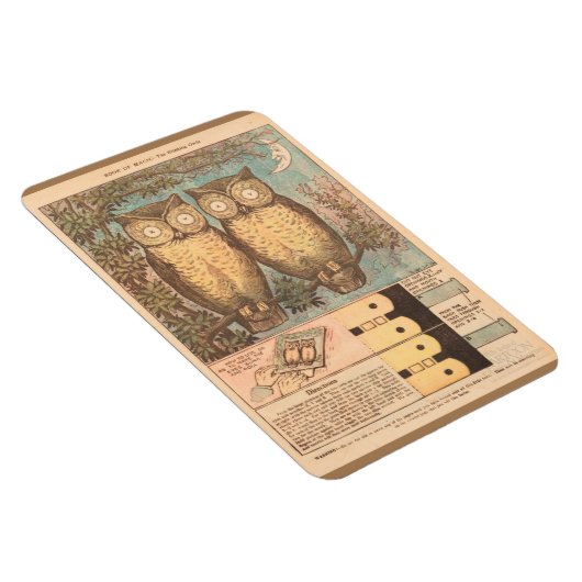  uil schattige herfst ambachtelijke kinderen blauw magneet (Rechterzijde)