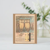  uil schattige herfst kinderen ambacht blauw bruin (Staand voorkant)