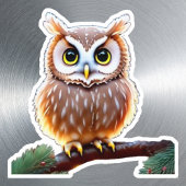 Uil 🦉Schattigee grillige wildlife bird, Natuur di Sticker
