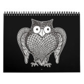 Uil schets cartoon kalender (Hoes)