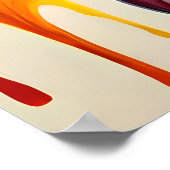 Uil schilderij baars tak verf kleurrijke druppel poster (Hoek)