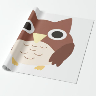 Uil schilderij kunst cadeaupapier