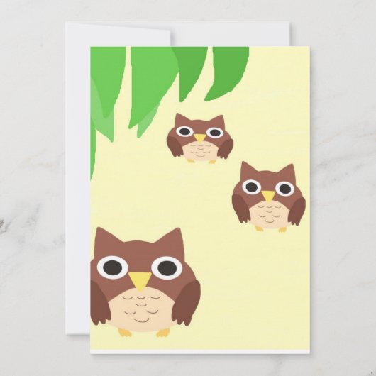 Uil schilderij kunst kaart (Achterkant)