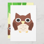 Uil schilderij kunst kaart (Voorkant / Achterkant)