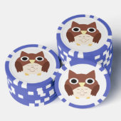 Uil schilderij kunst poker chips (Opstapeling)