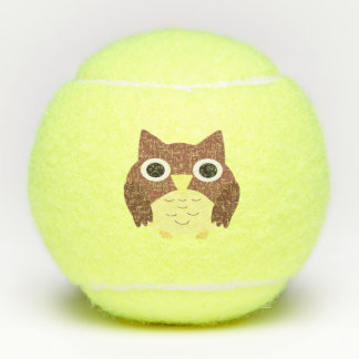 Uil schilderij kunst tennisballen