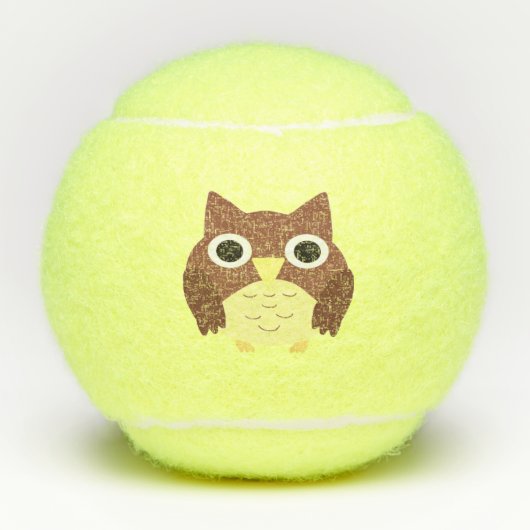 Uil schilderij kunst tennisballen (Voorkant)