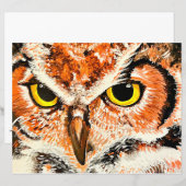 Uil schilderij Print (Voorkant / Achterkant)