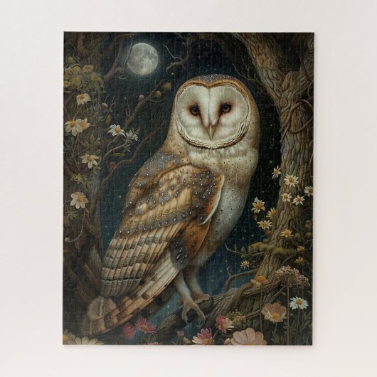Uil schilderij Puzzel (Verticaal)