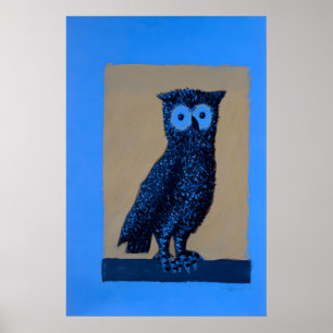 Uil Schilderij Vintage Poster