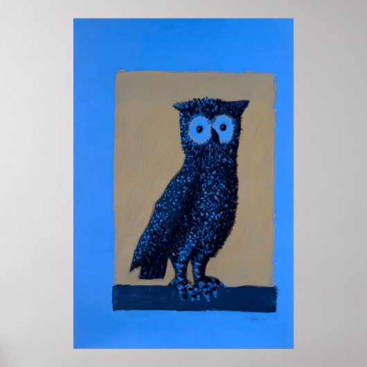 Uil Schilderij Vintage Poster (Voorkant)