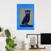 Uil Schilderij Vintage Poster (Thuiskantoor)