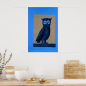 Uil Schilderij Vintage Poster (Keuken)
