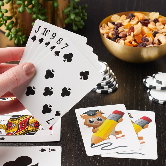 Uil Schrijft Pokerkaarten