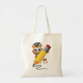Uil Schrijft Tote Bag (Voorkant)