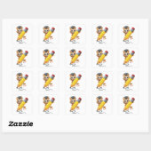 Uil Schrijft Vierkante Sticker (Vel)