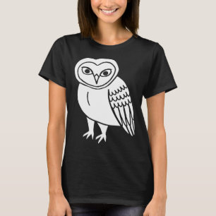 Uil Schuur Uilen Leuke Witte Vogel Geest Dier Natu T-shirt