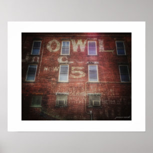 Uil Sigaren Ghost Sign Poster Print
