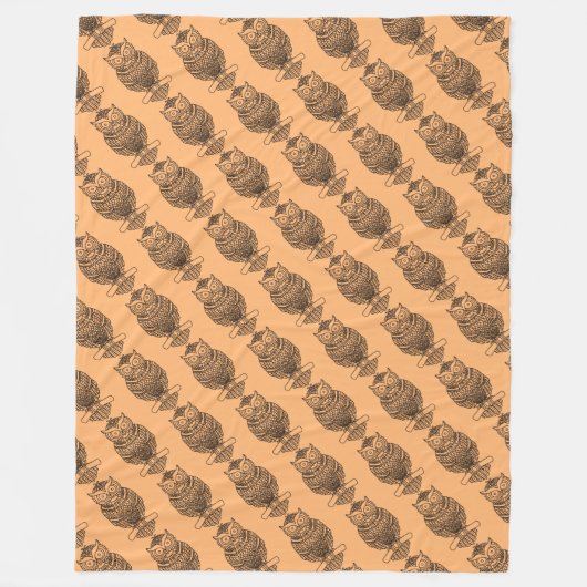 Uil (sinaasappel) - Sherpa Deken (Voorkant)