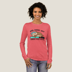 Uil Slaapstand Uit Funny Slaap Lange Mouwen Tri-Bl Tri-Blend Shirt