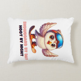 Uil Snowboard Snowboarder Winter Sport Adventure Accent Kussen