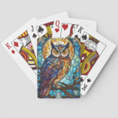 Uil Speelkaarten Glas in lood Uil Poker Kaarten (Achterkant)