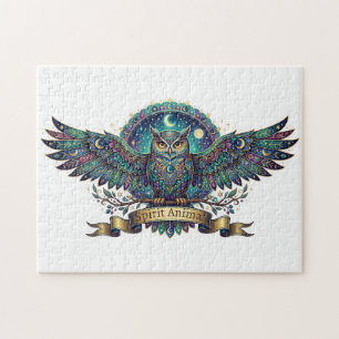 Uil Spiritueel Dier Hemelse Art Nouveau Legpuzzel